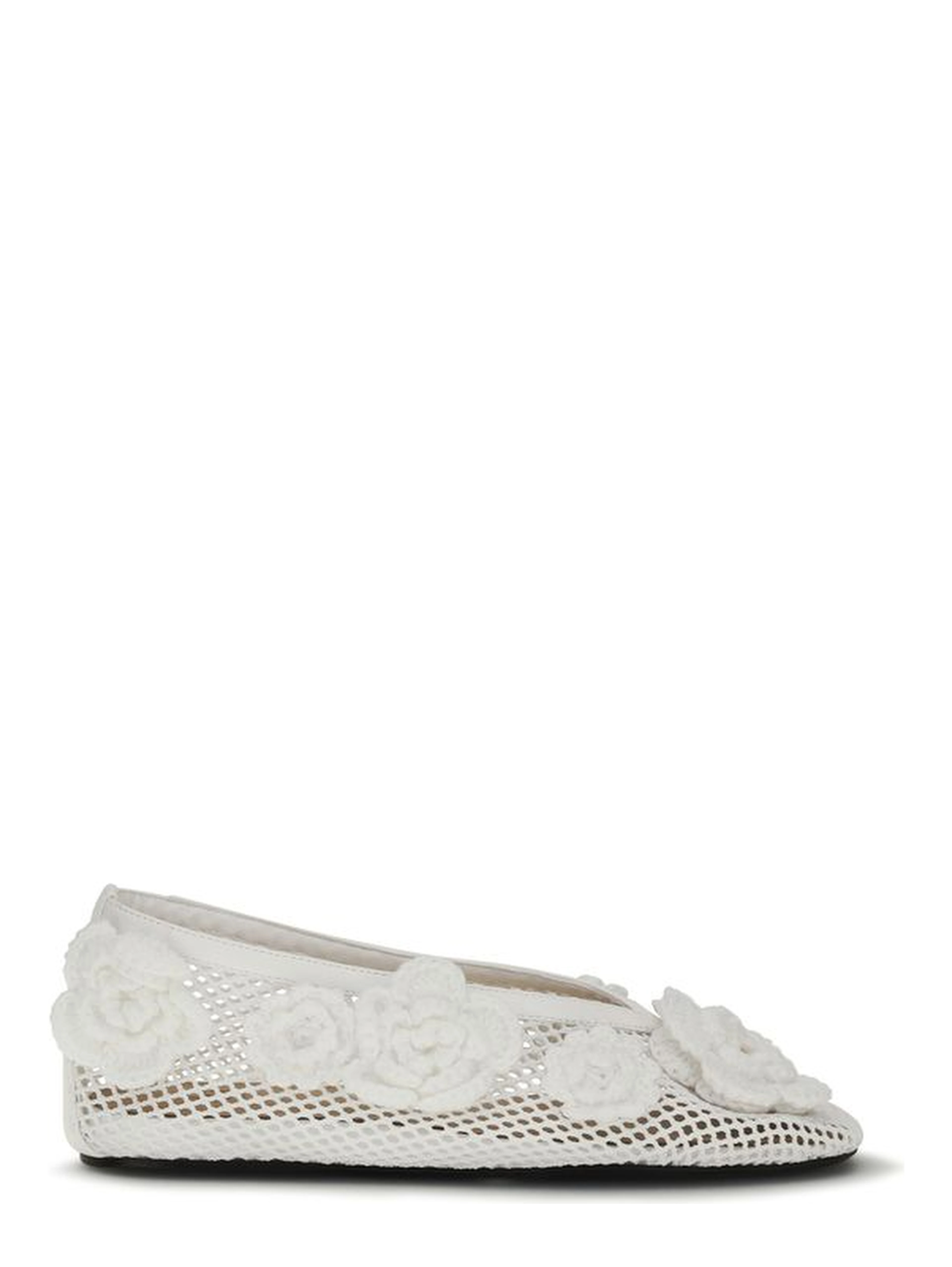 White Polyethylene Ballet Flats