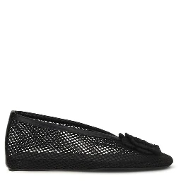 Black Polyethylene Ballet Flats