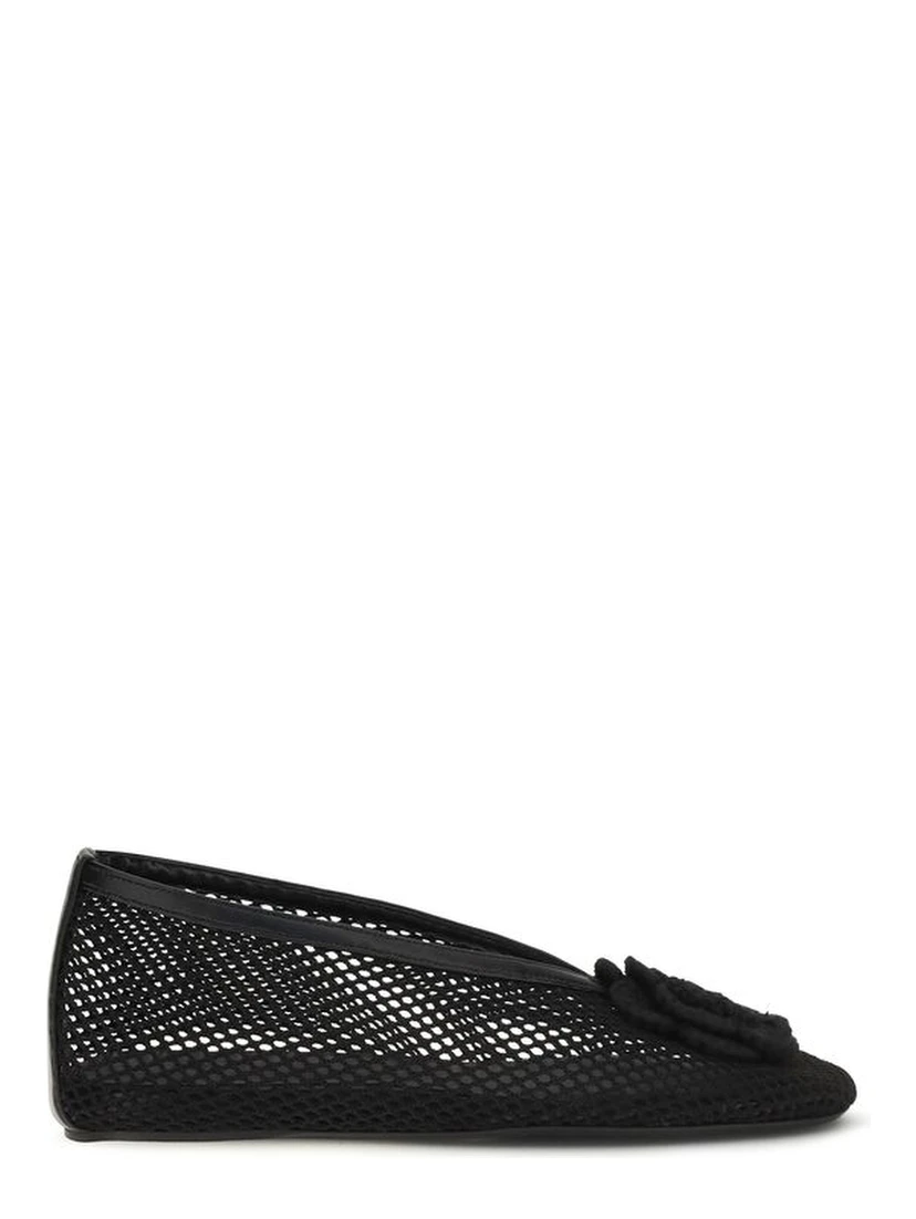 Black Polyethylene Ballet Flats