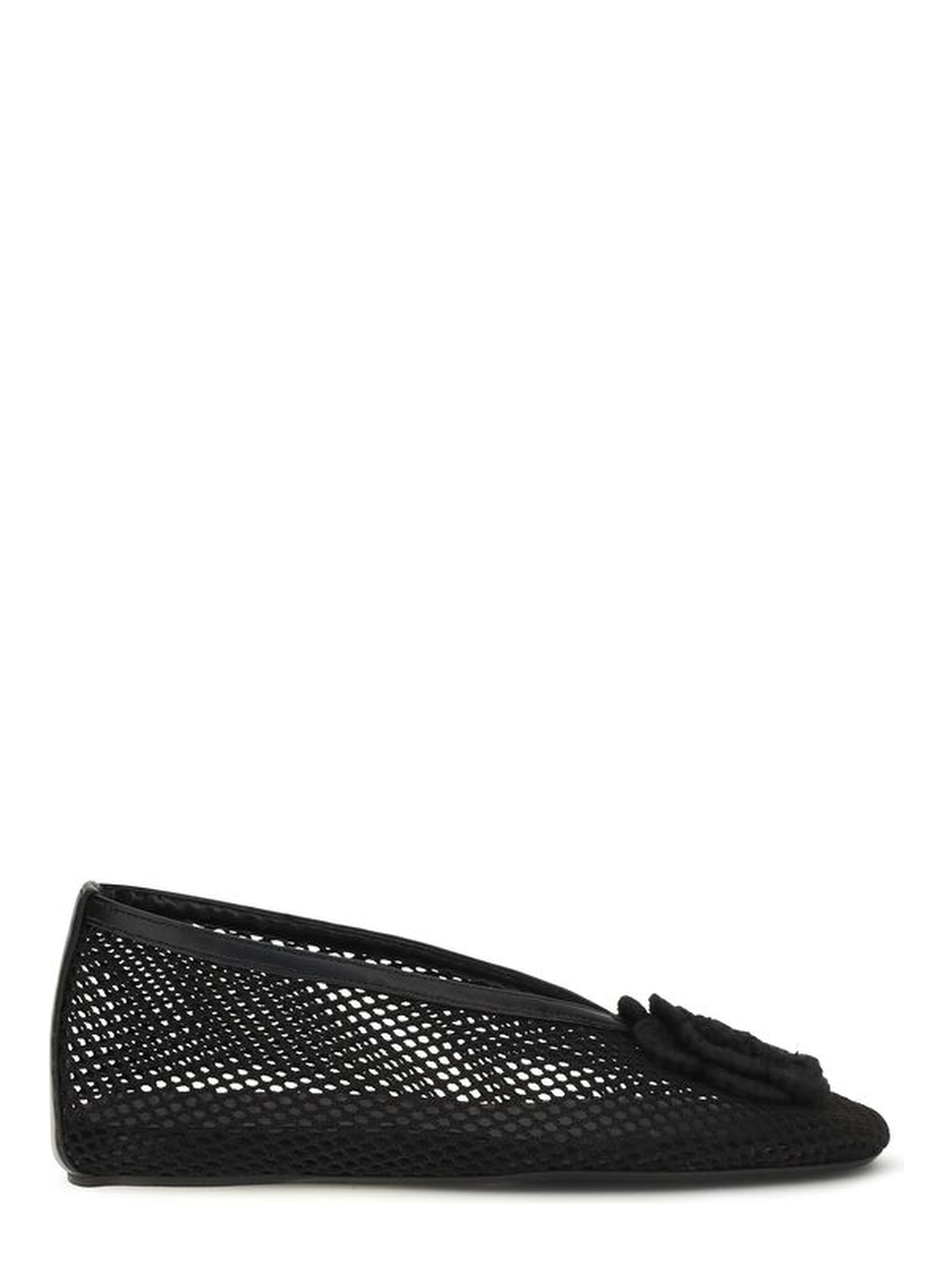 Black Polyethylene Ballet Flats