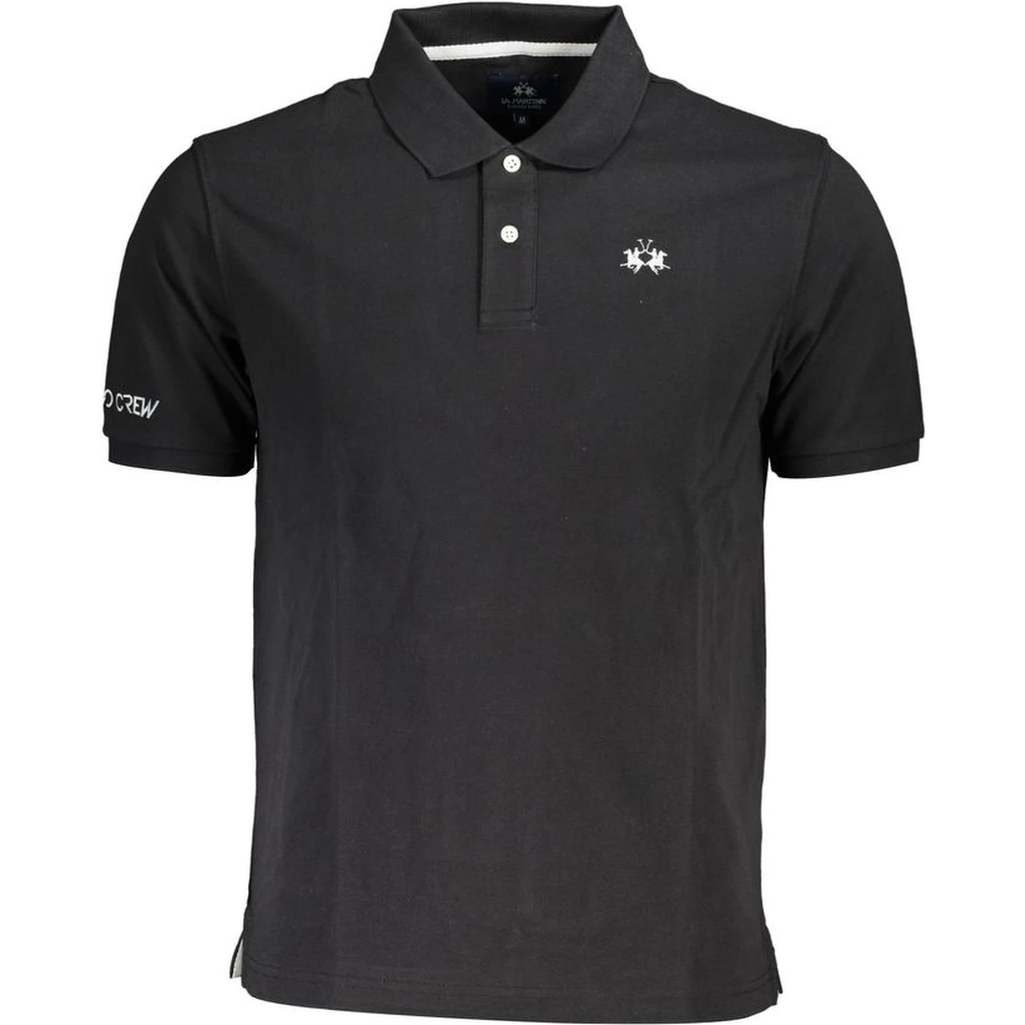 Black Cotton Men Polo Shirt