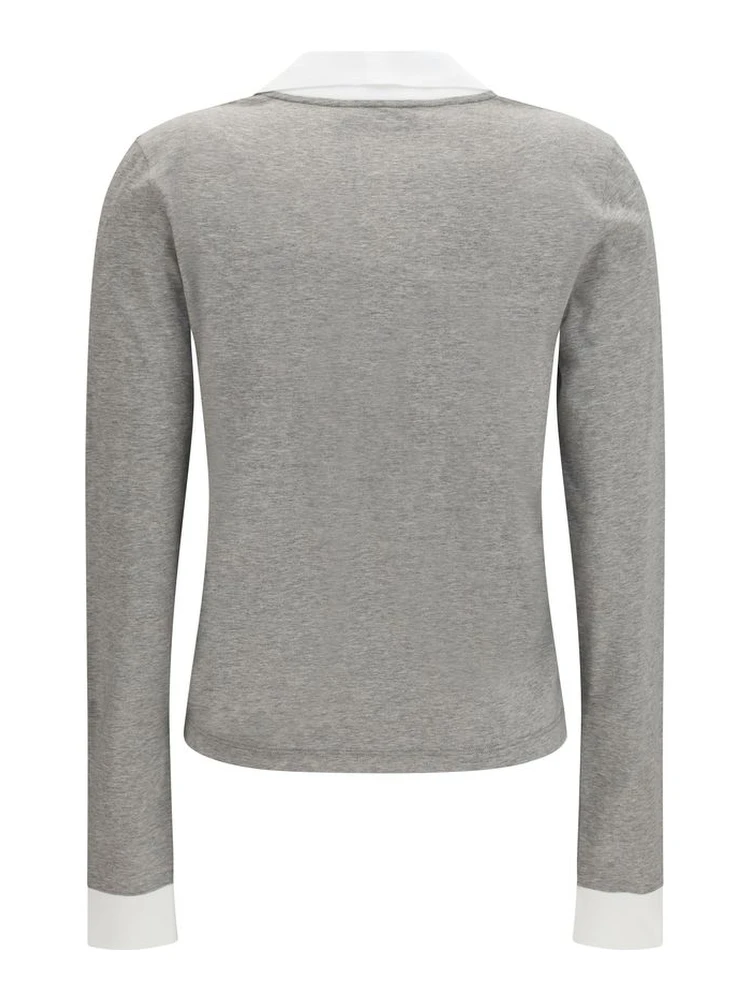 Gray Cotton Long Sleeve T-Shirt alternative
