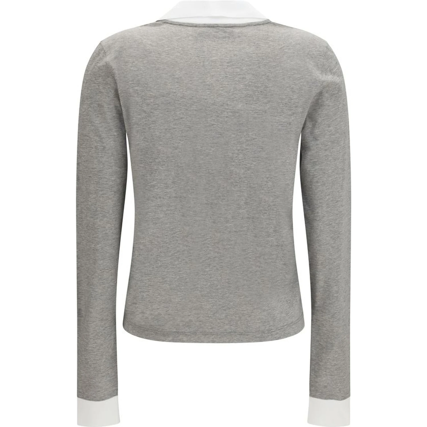 Gray Cotton Long Sleeve T-Shirt