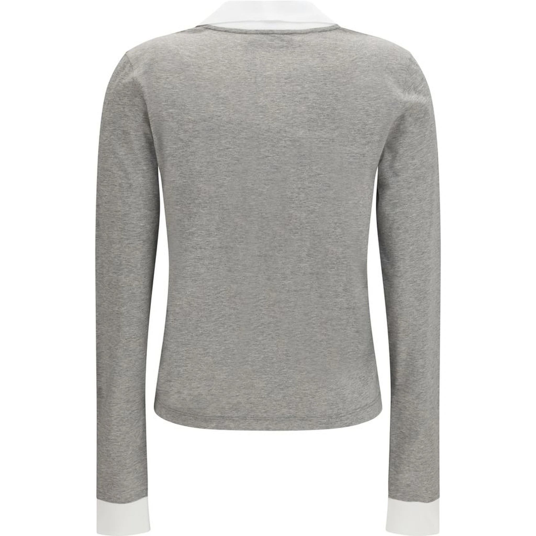 Gray Cotton Long Sleeve T-Shirt