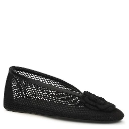 Black Polyethylene Ballet Flats