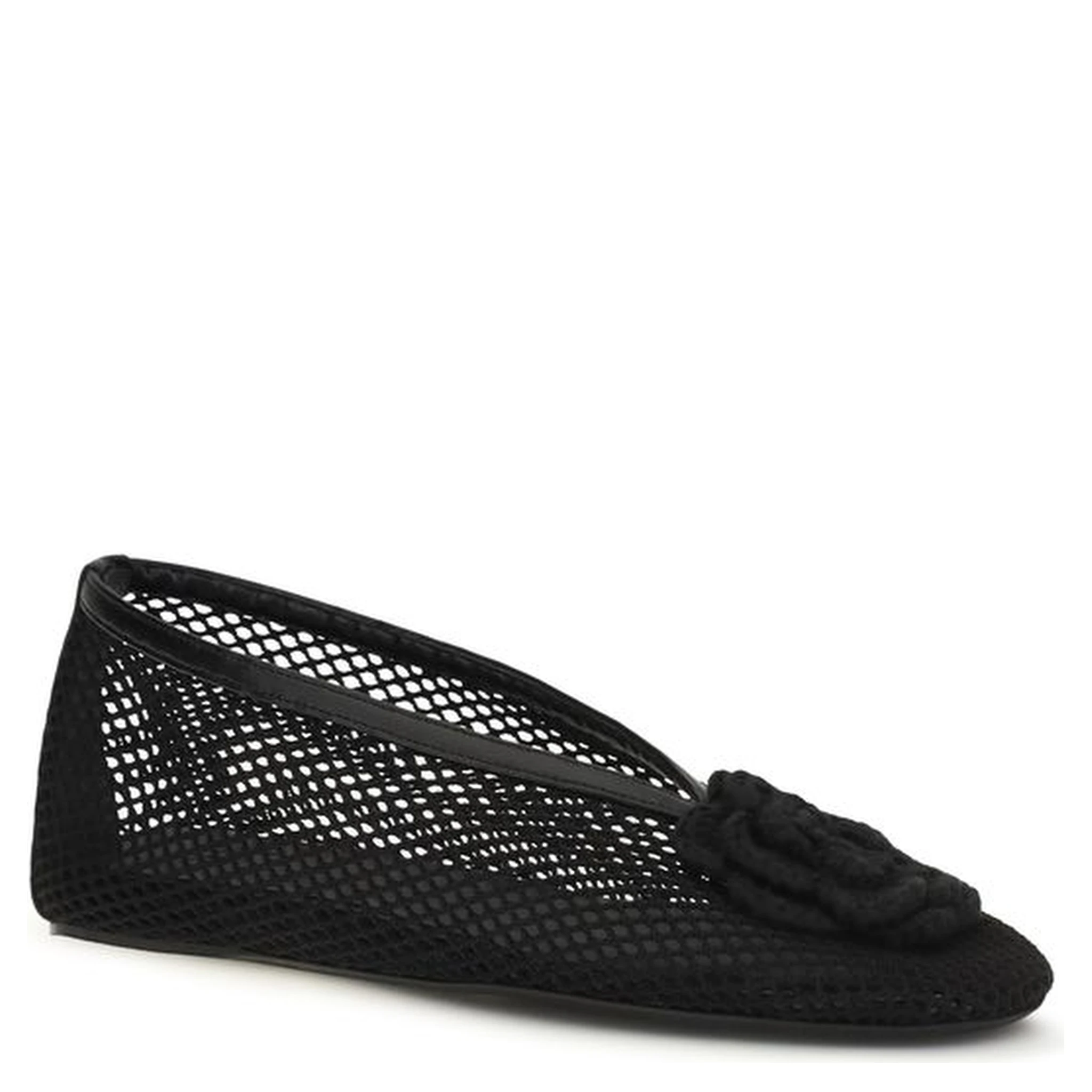 Black Polyethylene Ballet Flats