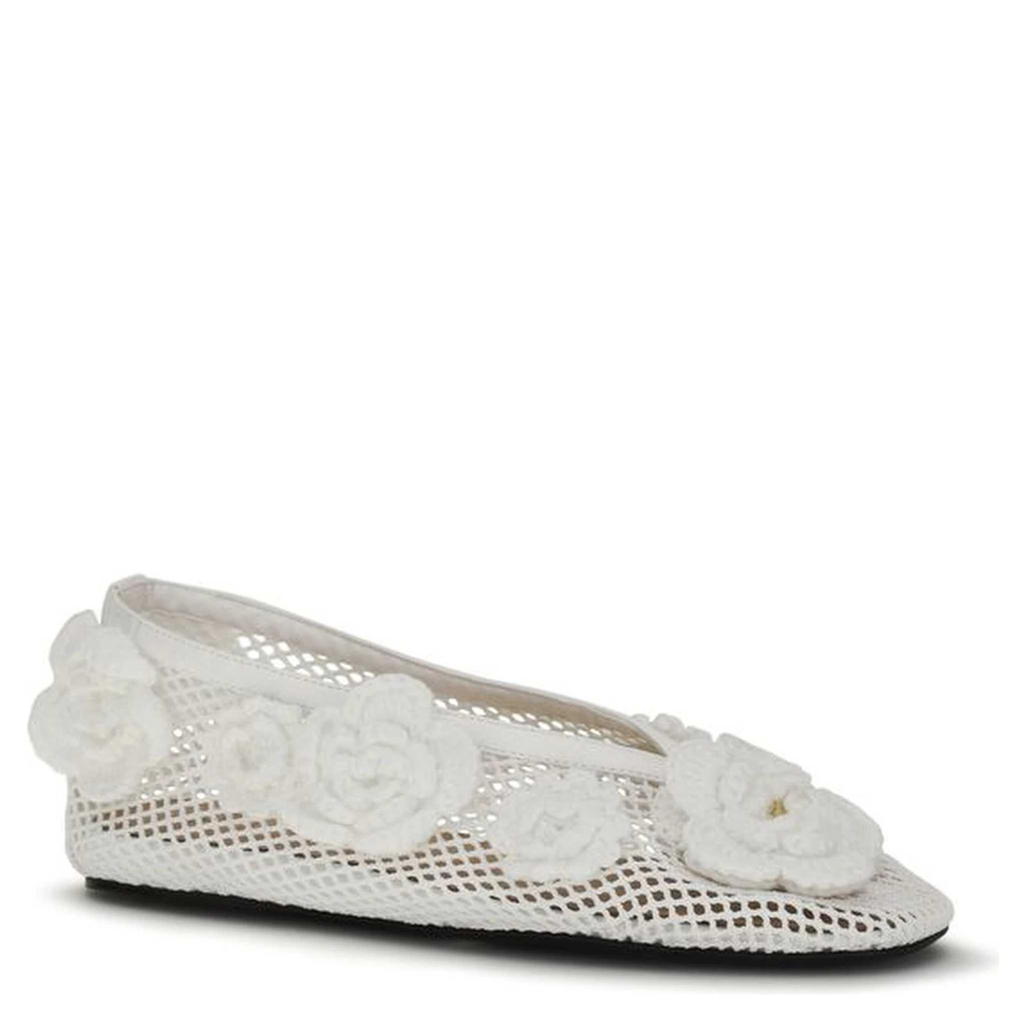 White Polyethylene Ballet Flats
