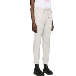 Gray Elastane Casual Pants