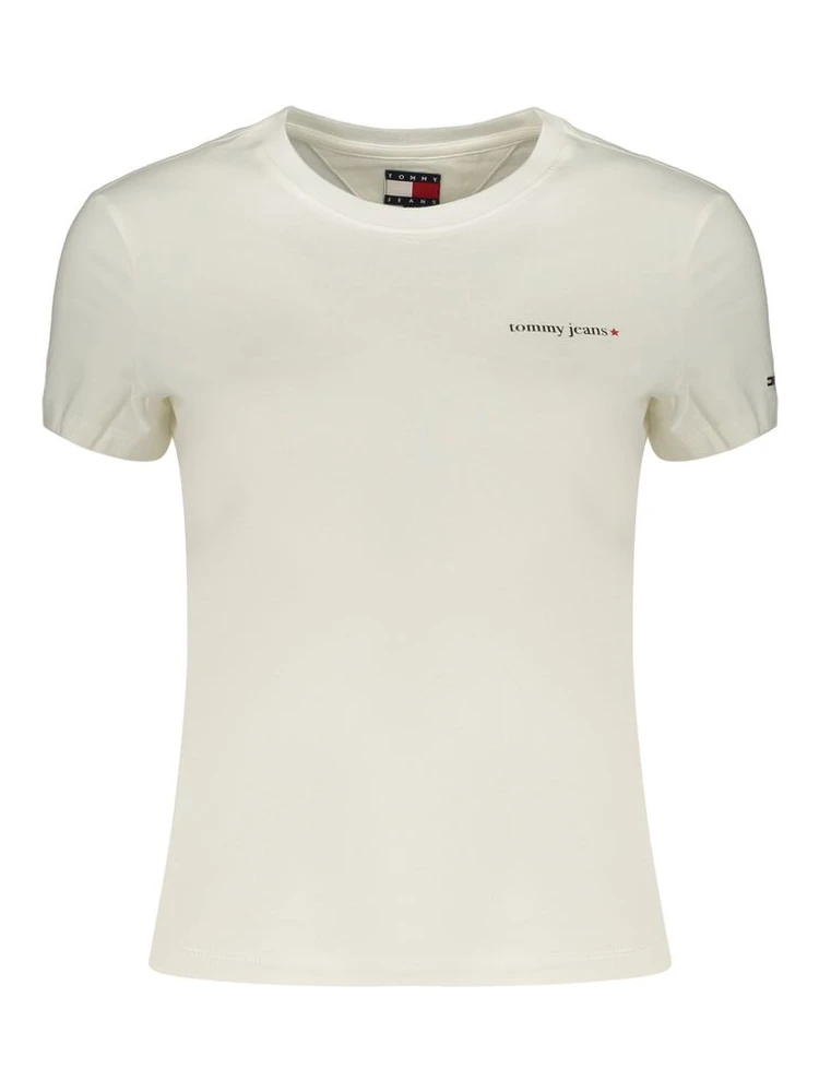 White Cotton Women's T-Shirt