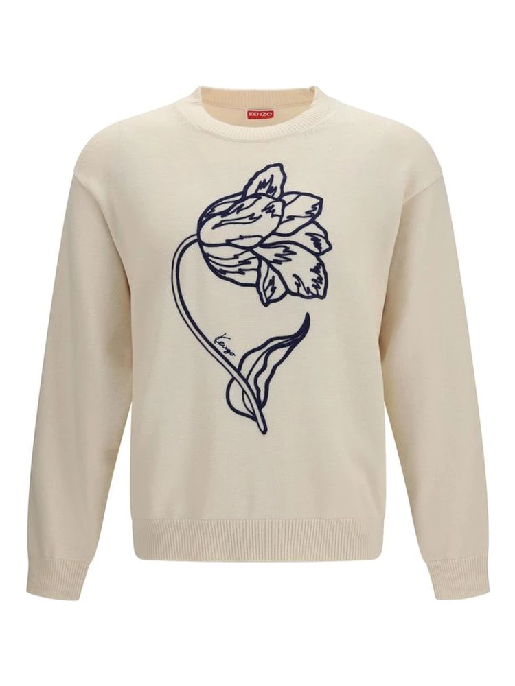 Beige Cotton Sweatshirt