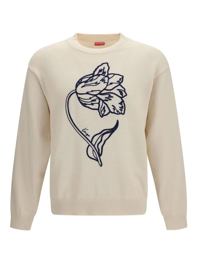 Beige Cotton Sweatshirt