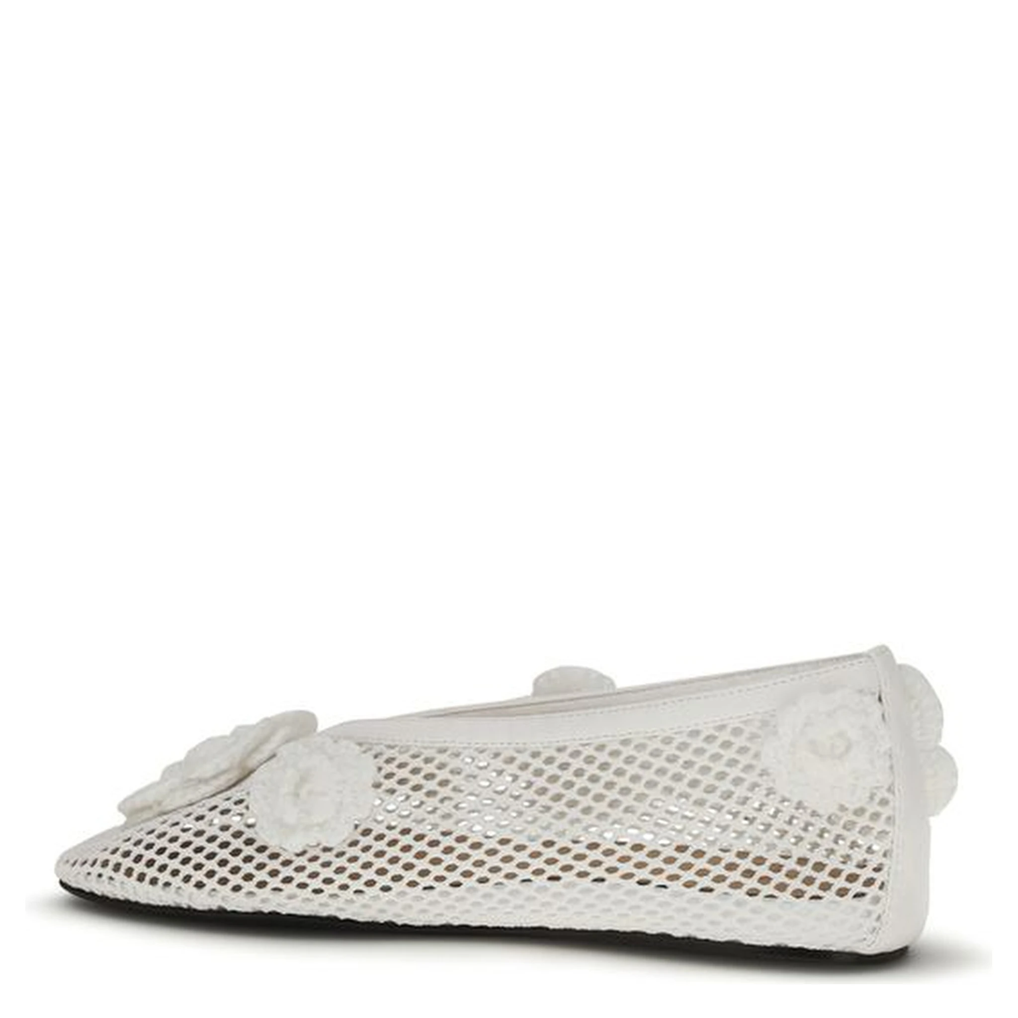 White Polyethylene Ballet Flats