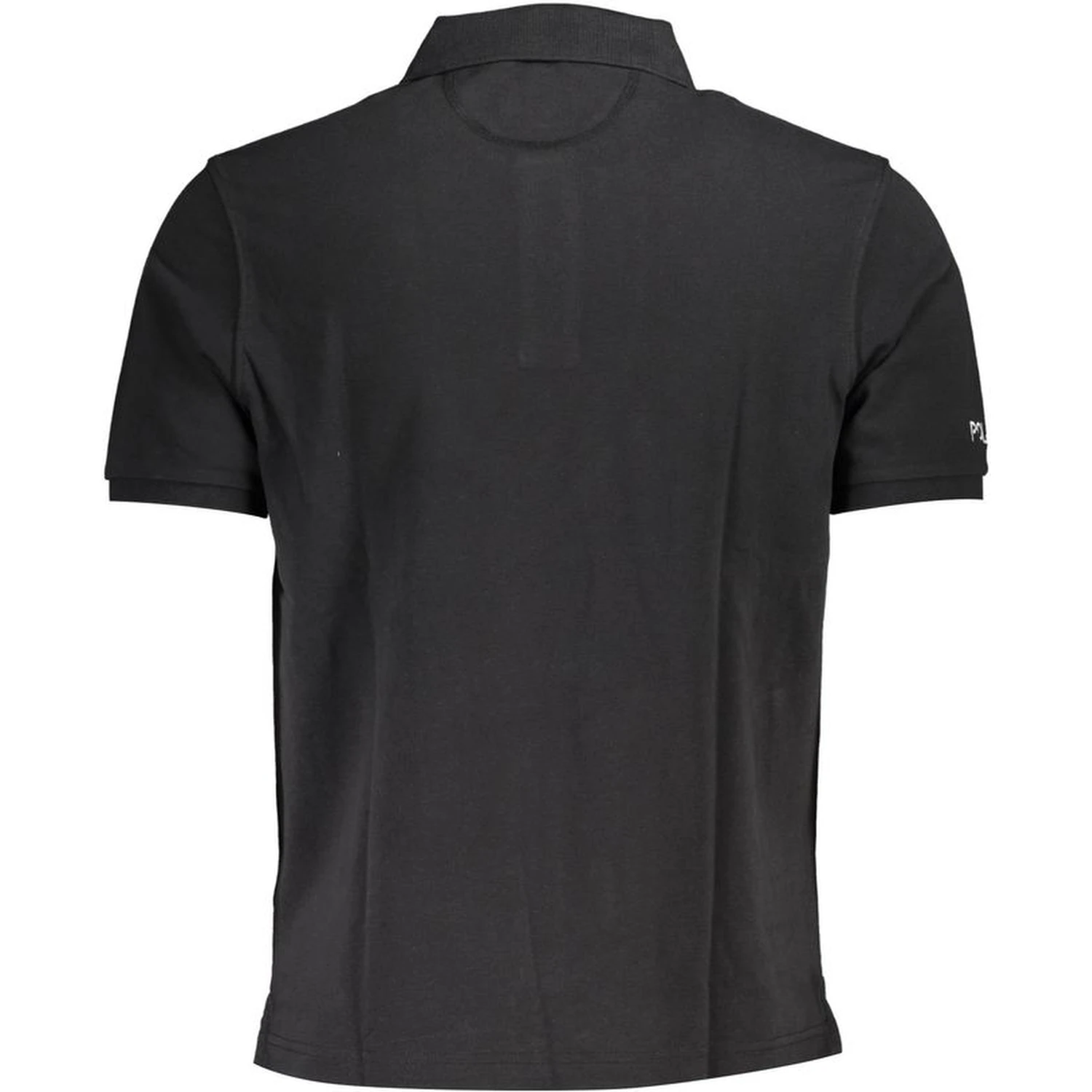 Black Cotton Men Polo Shirt