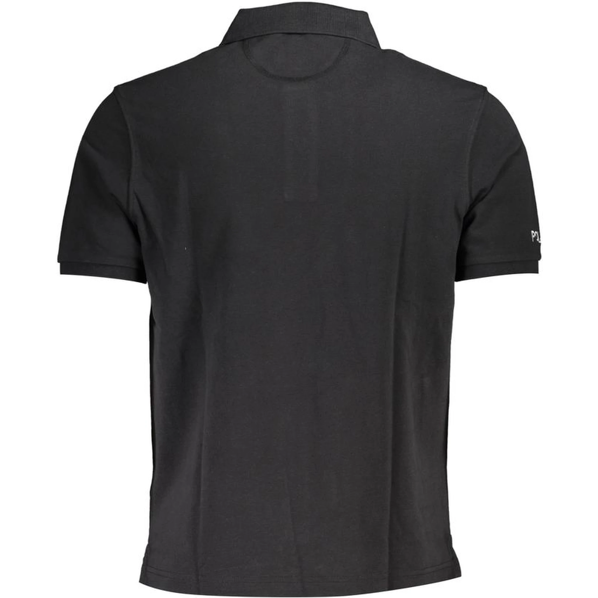 Black Cotton Men Polo Shirt