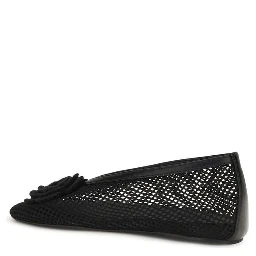 Black Polyethylene Ballet Flats