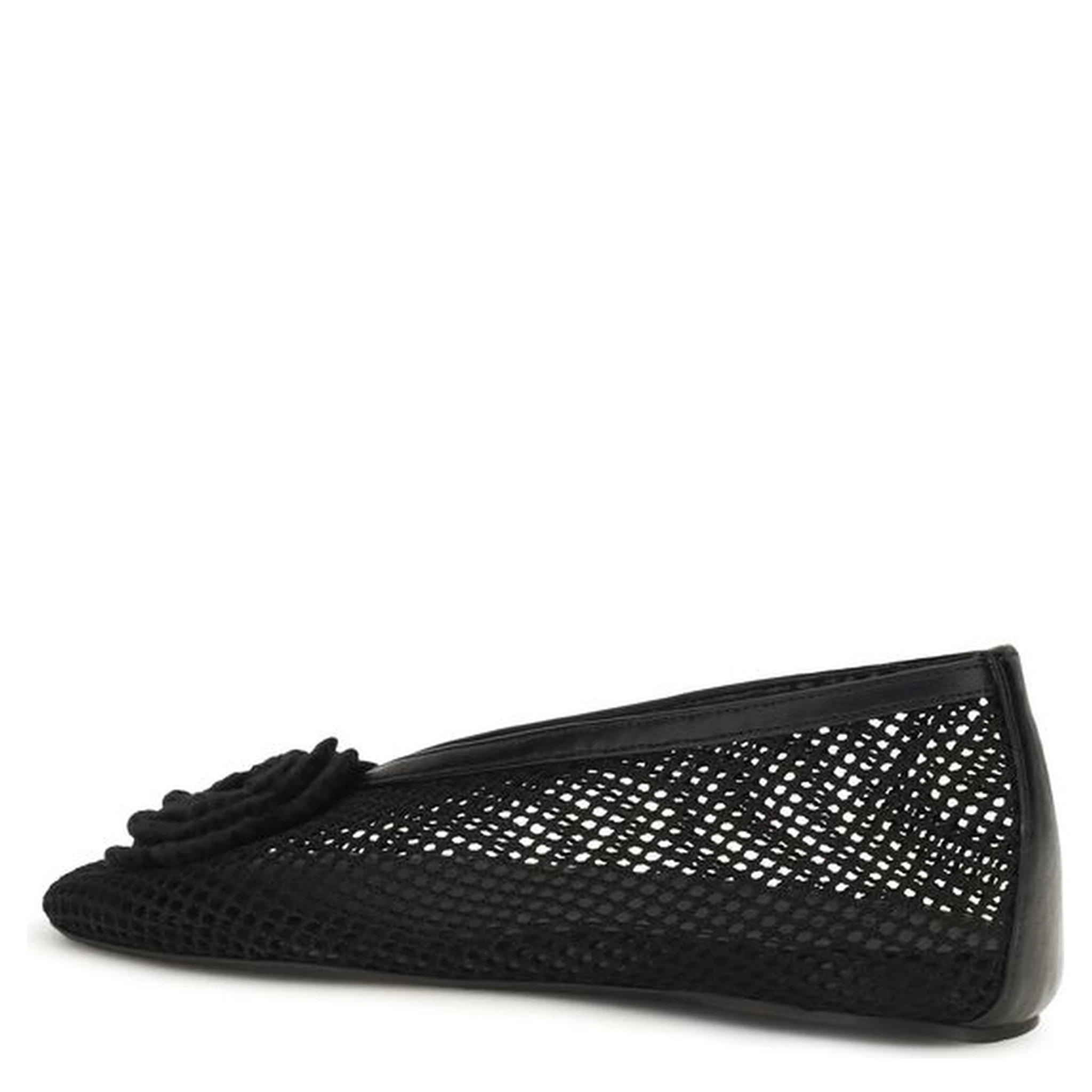 Black Polyethylene Ballet Flats