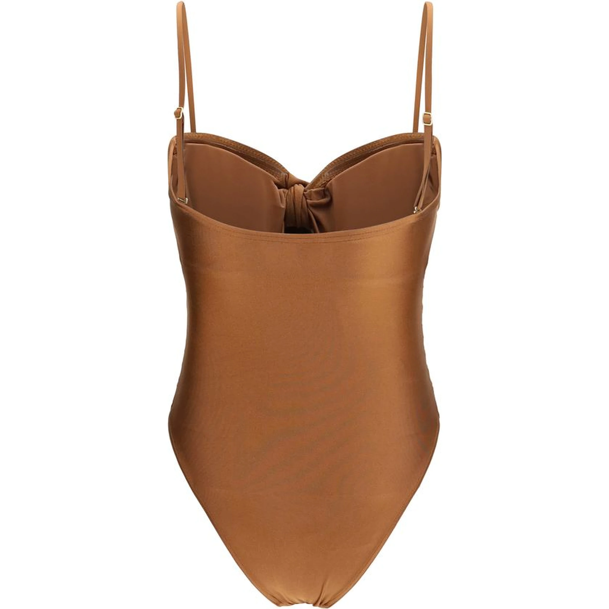 Beige Polyamide One-Piece Swimsuit