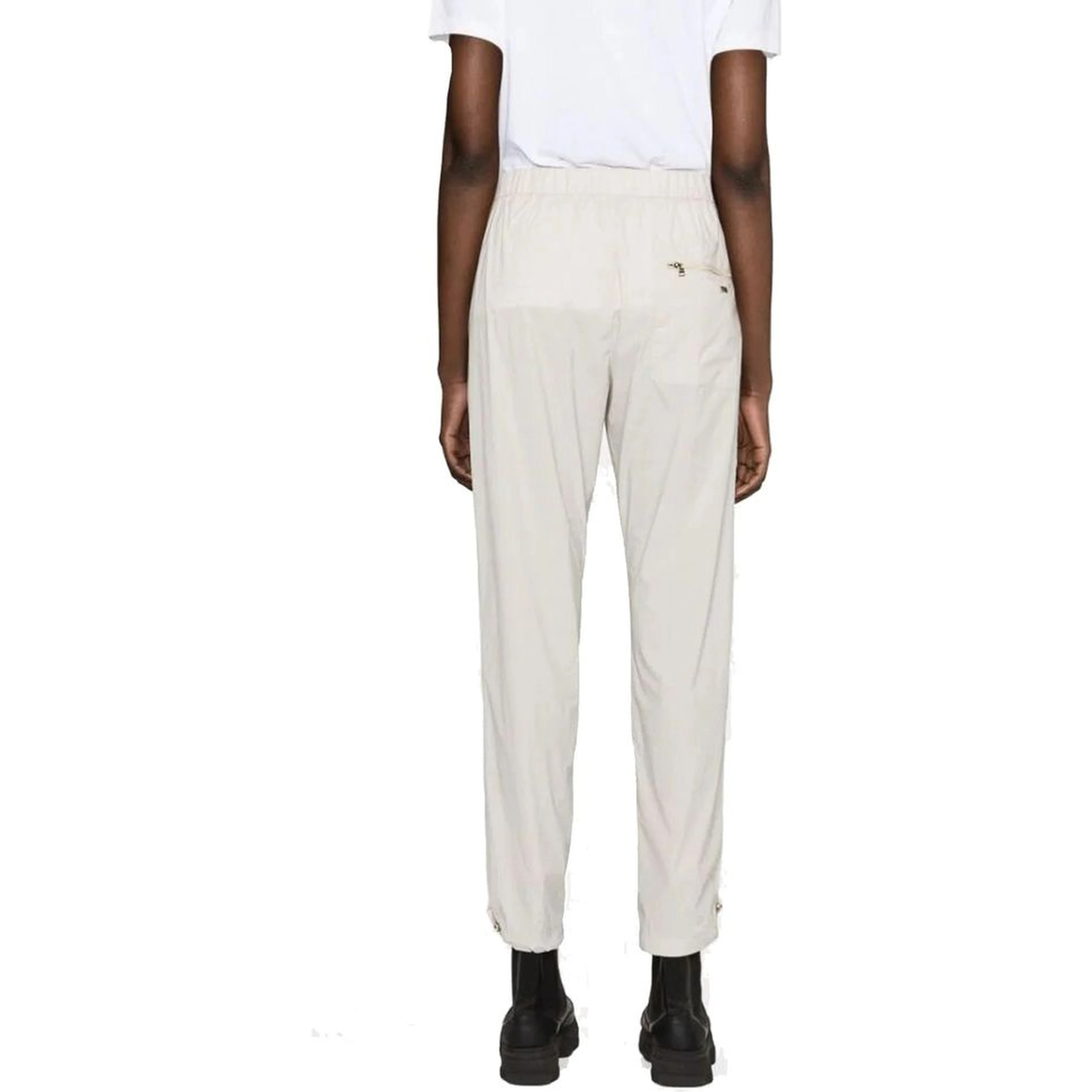 Gray Elastane Casual Pants