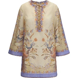Multicolor Linen Casual Dress