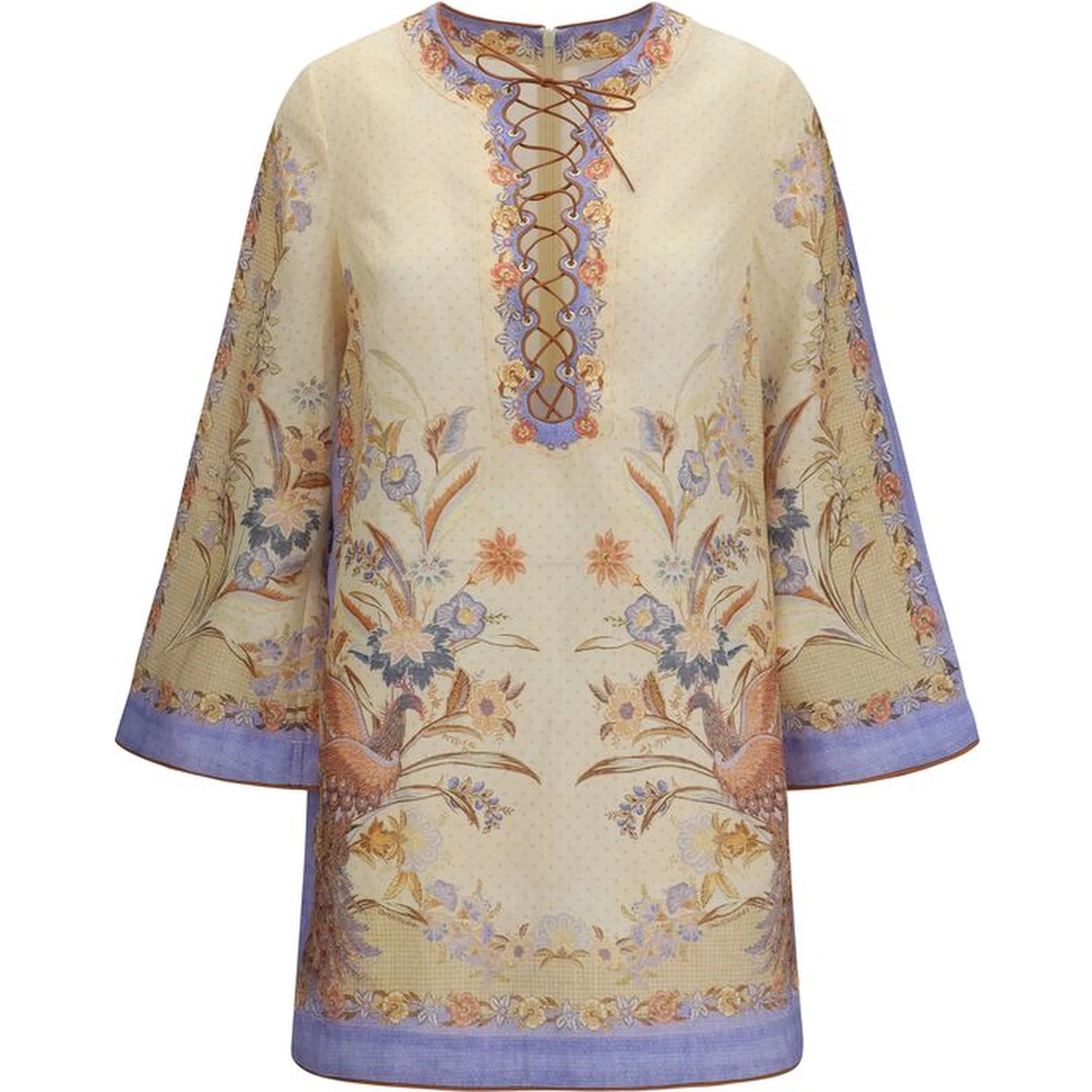 Multicolor Linen Casual Dress