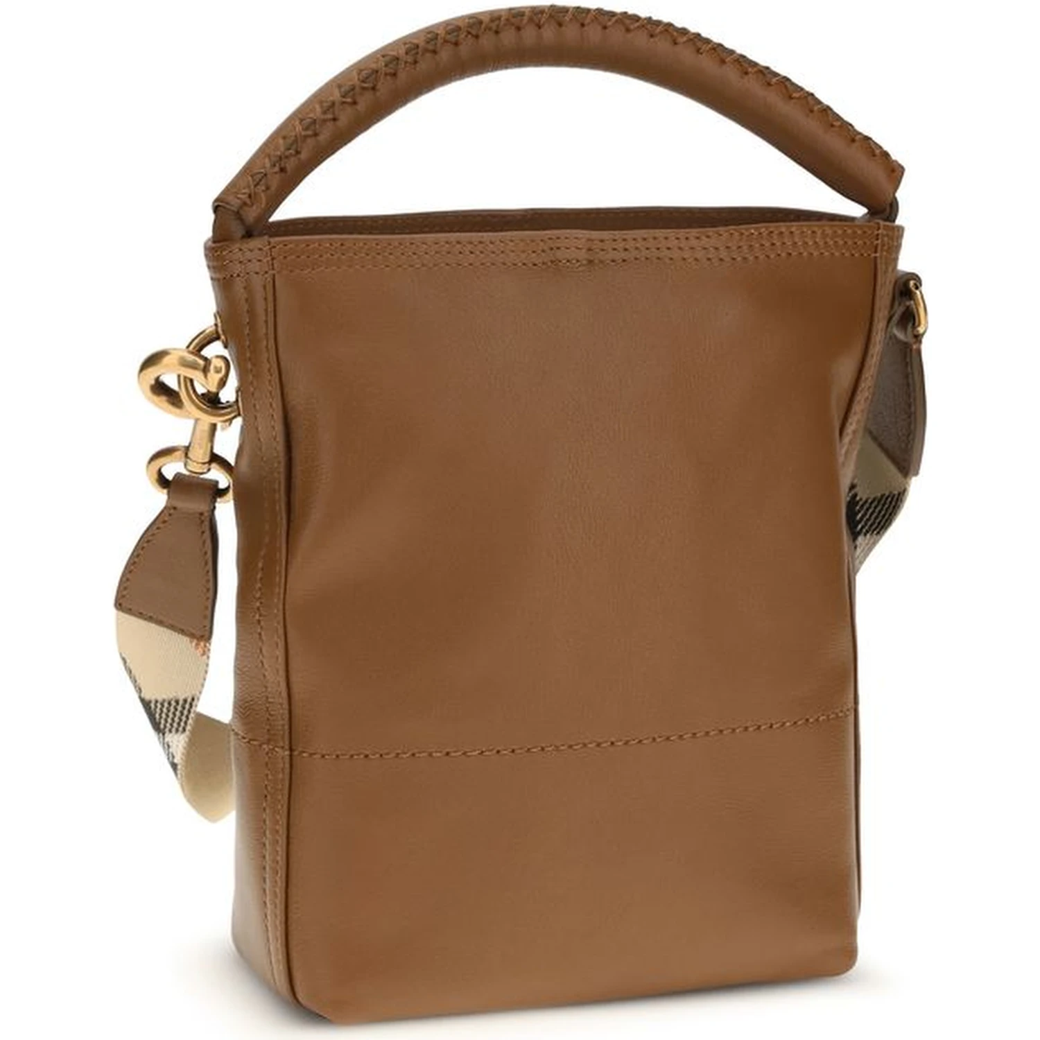 Brown Calf Leather Bos Taurus Backet Bag