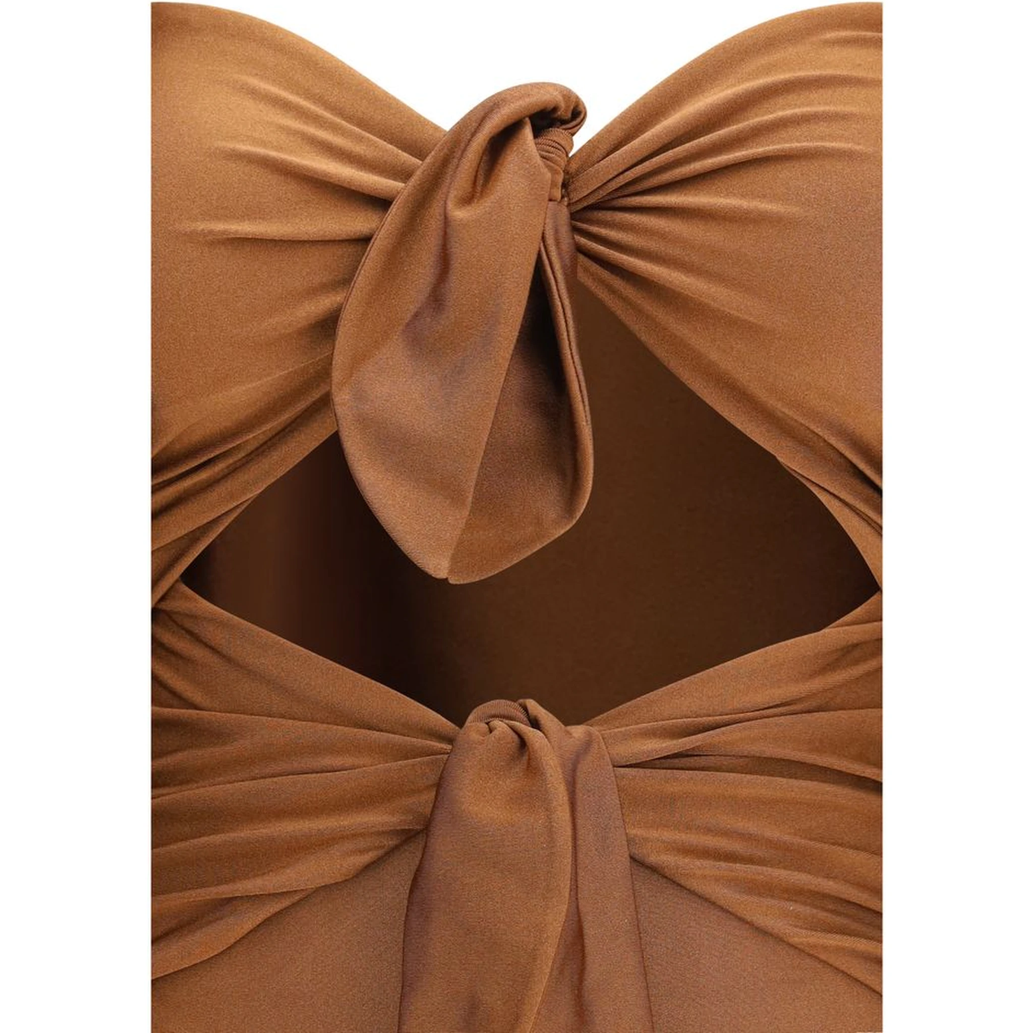 Beige Polyamide One-Piece Swimsuit