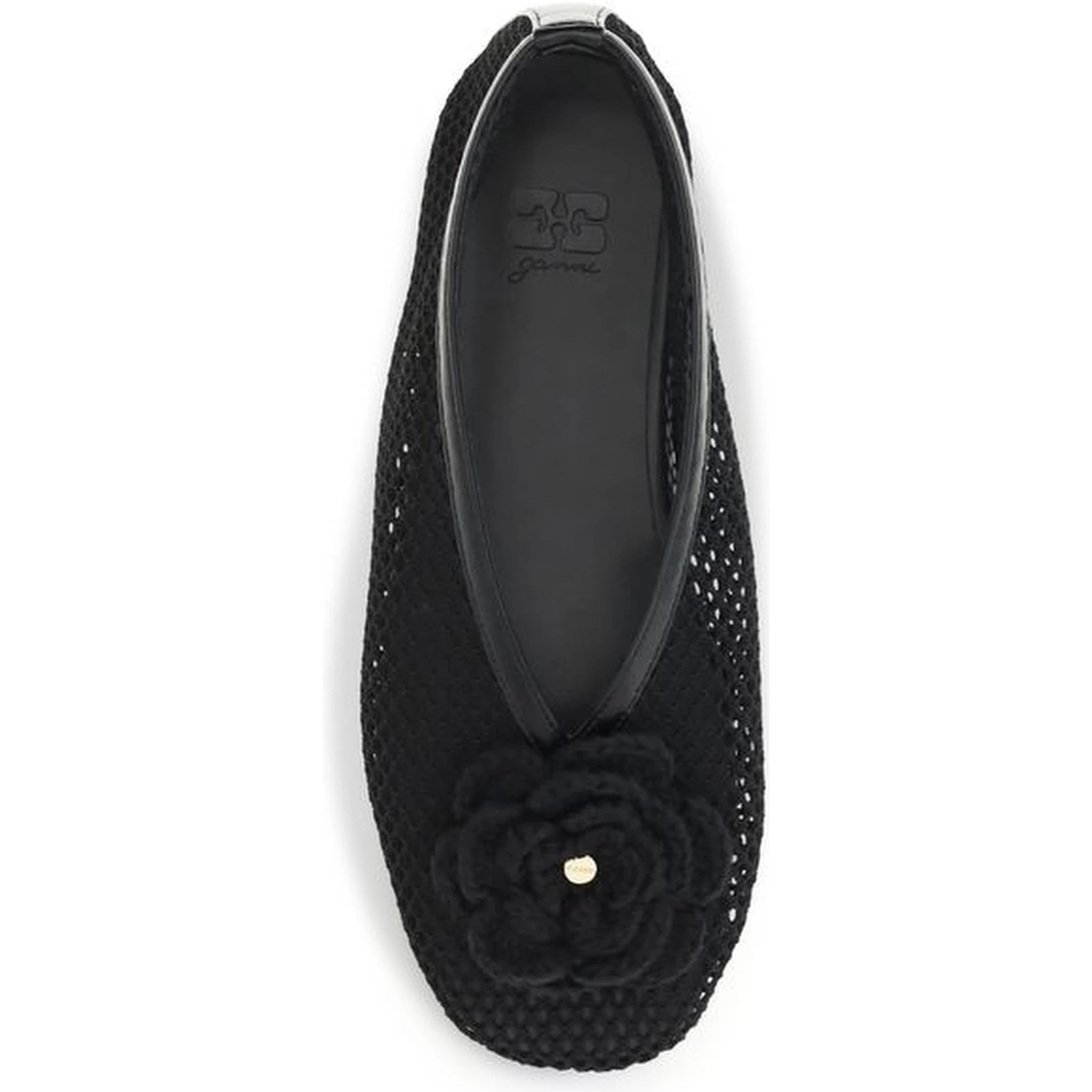 Black Polyethylene Ballet Flats