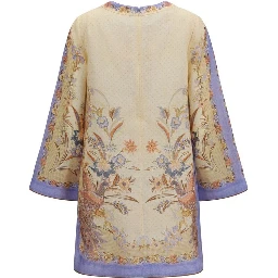 Multicolor Linen Casual Dress