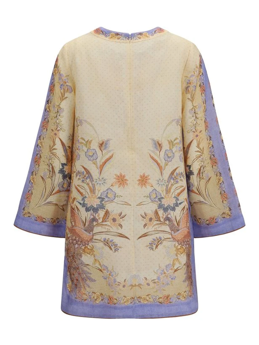 Multicolor Linen Casual Dress