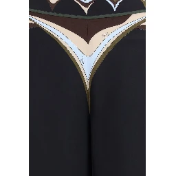 Black Silk Flared Pants