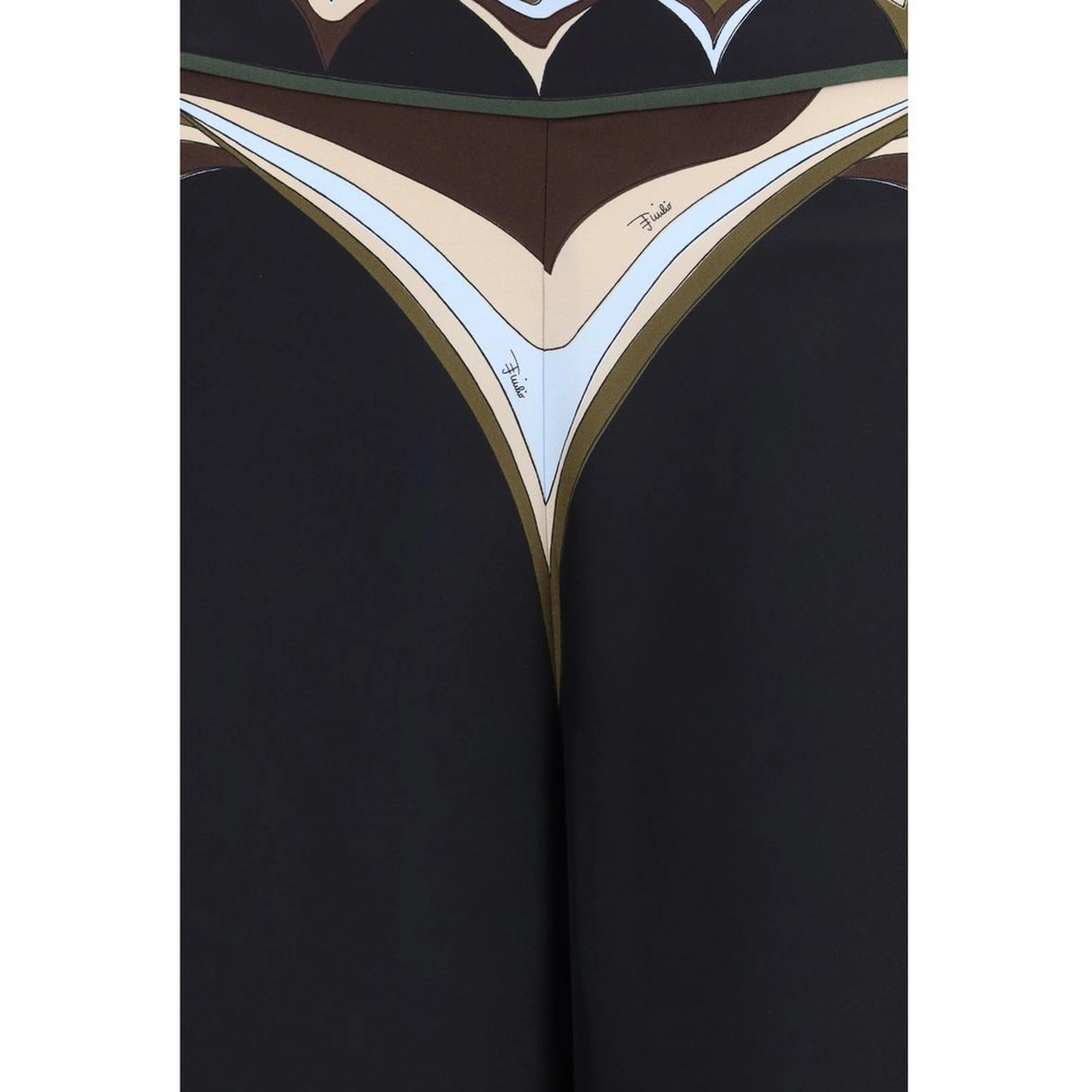 Black Silk Flared Pants