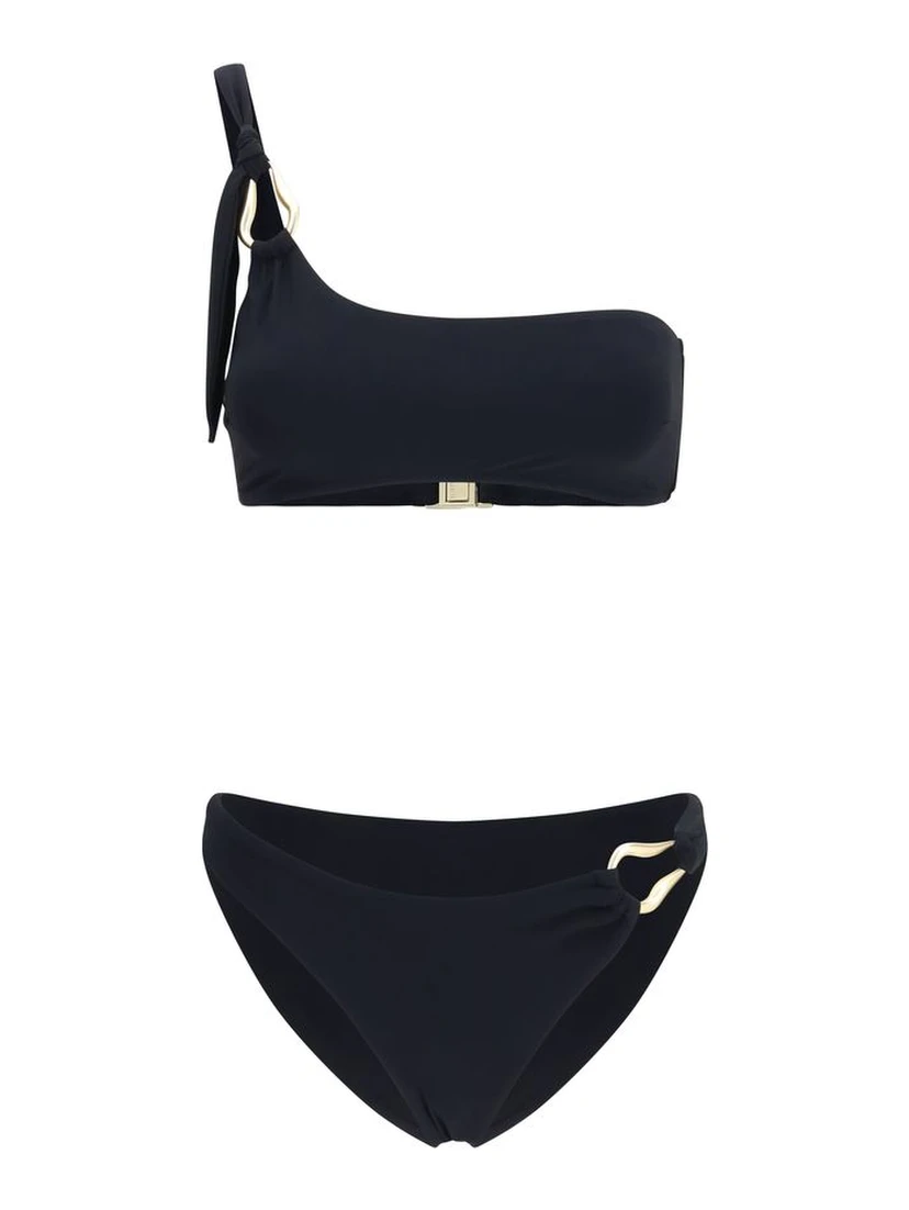 Black Elastane Bikini