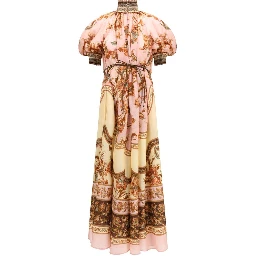Multicolor Silk Casual Dress