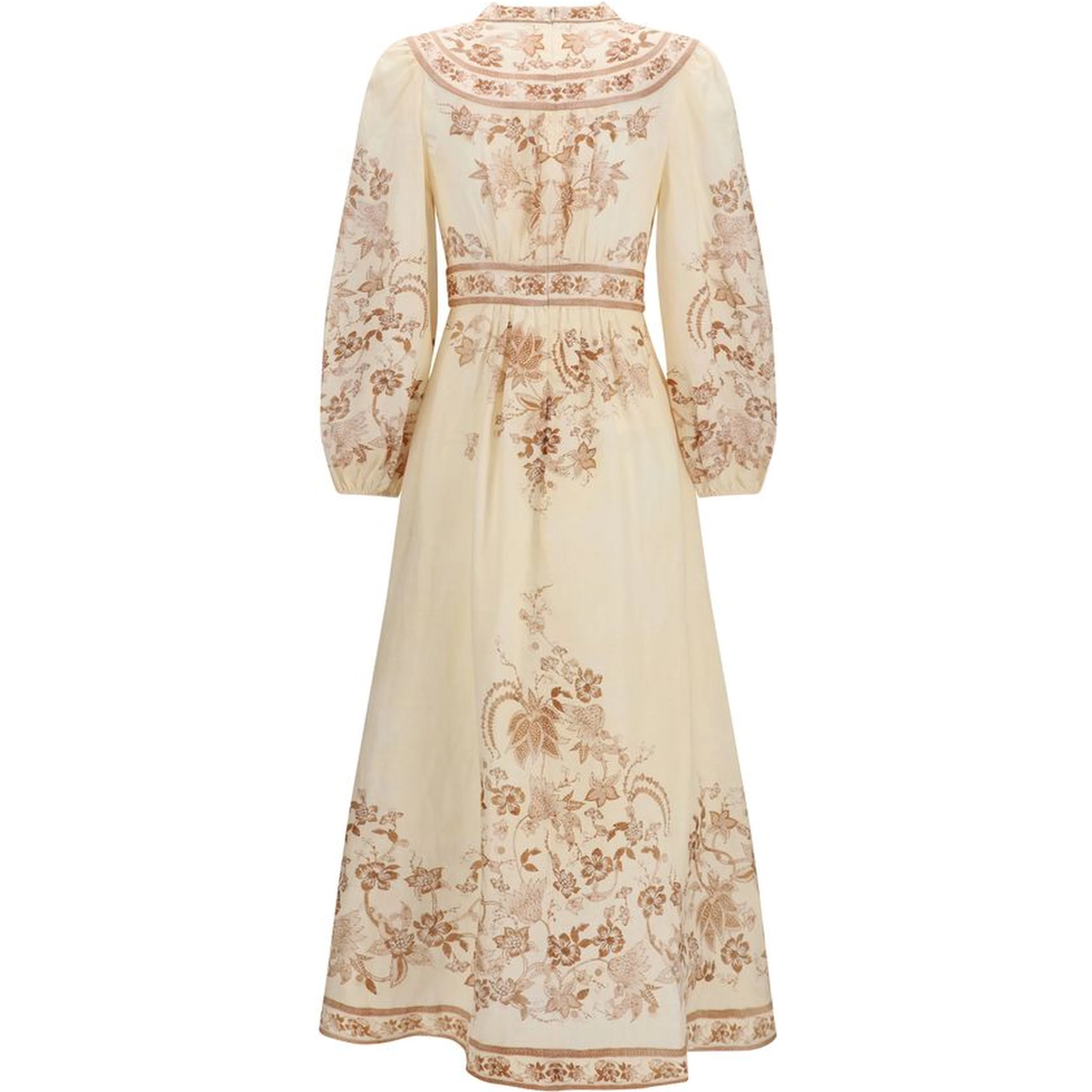 Beige Linen Casual Dress