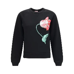 Black Cotton Sweatshirt