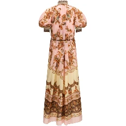 Multicolor Silk Casual Dress