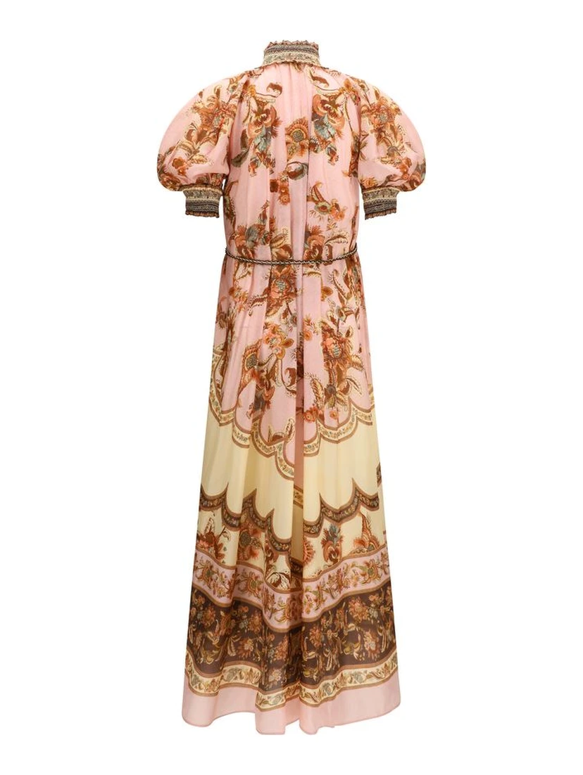 Multicolor Silk Casual Dress