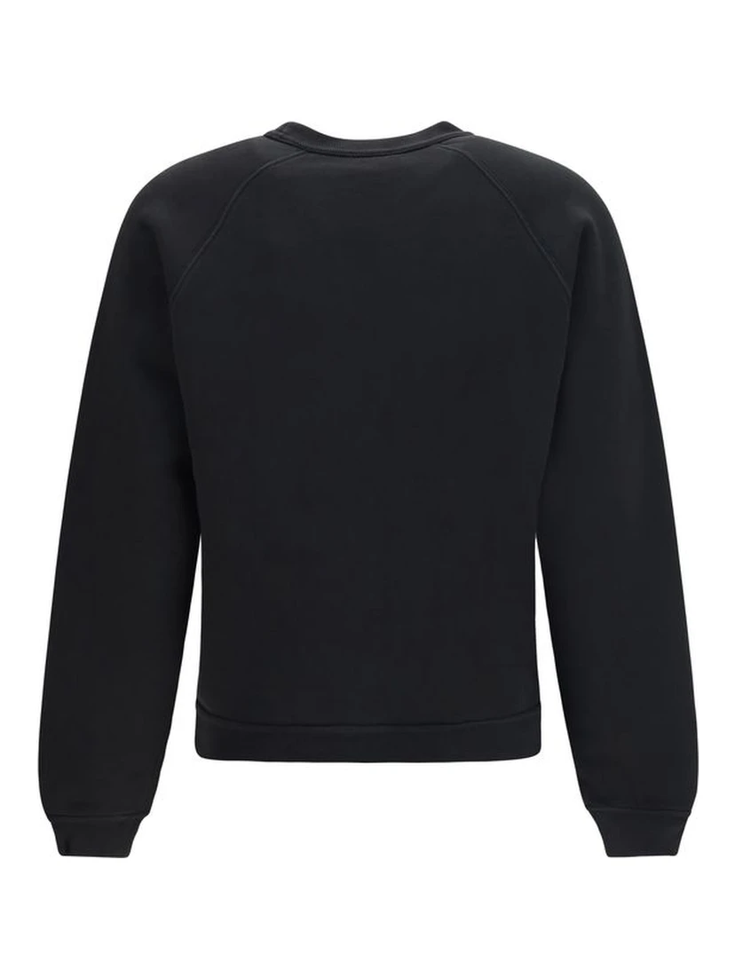 Black Cotton Sweatshirt