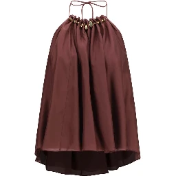 Bordeaux Silk Sleeveles T-Shirt