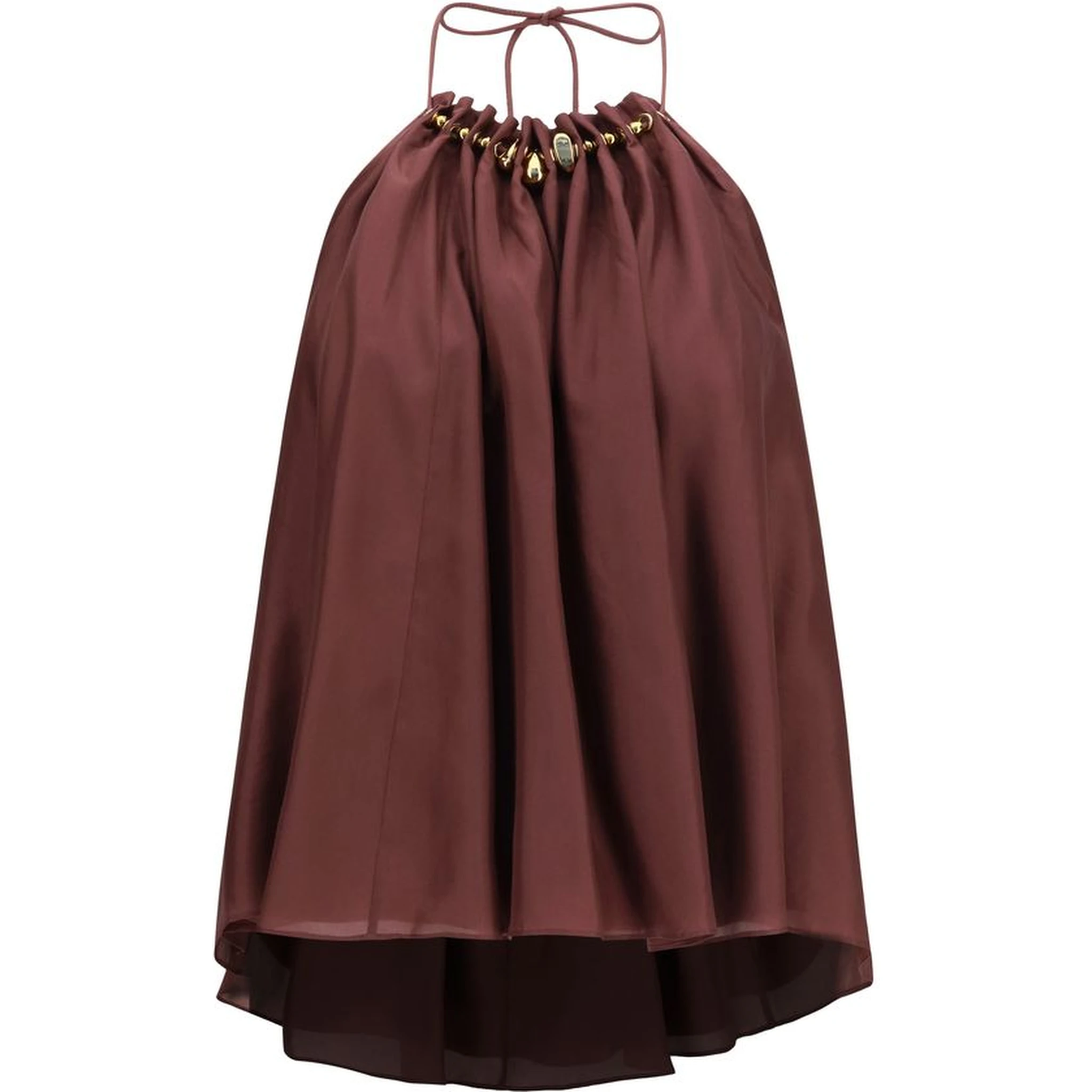 Bordeaux Silk Sleeveles T-Shirt