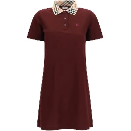 Bordeaux Cotton Casual Dress