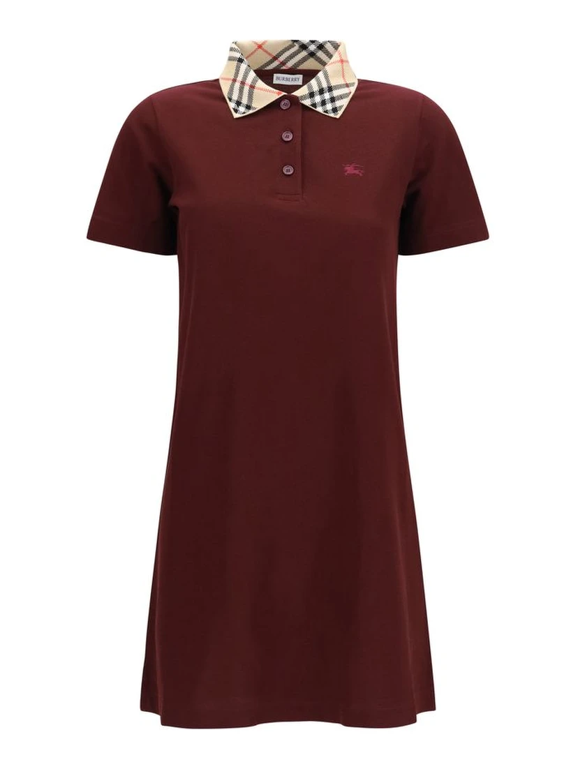 Bordeaux Cotton Casual Dress