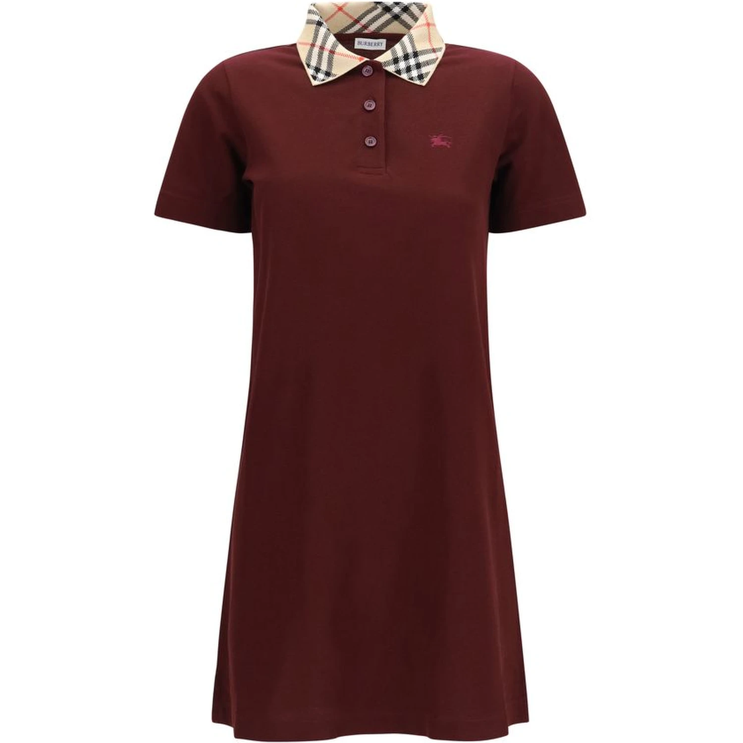 Bordeaux Cotton Casual Dress