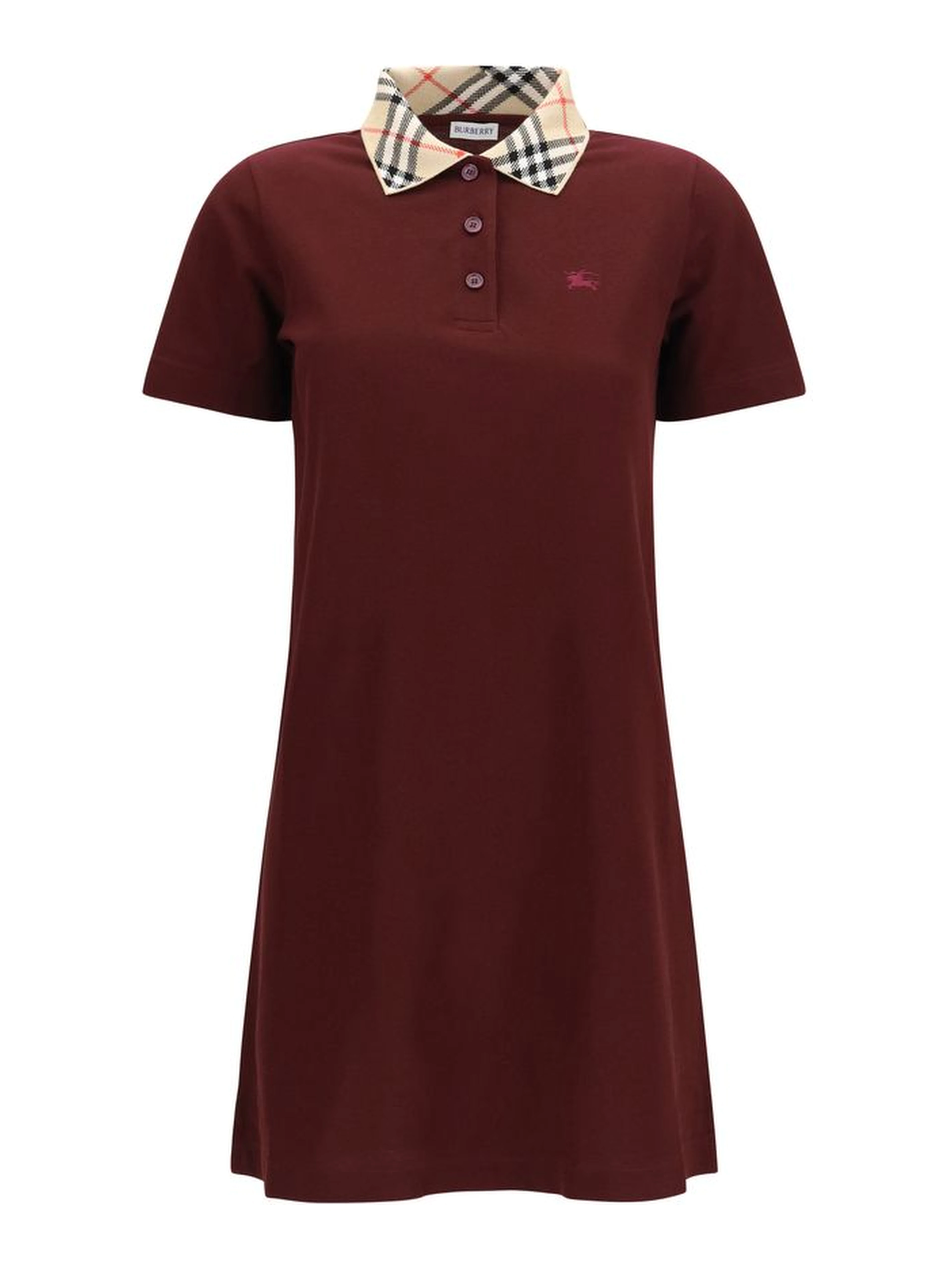 Bordeaux Cotton Casual Dress