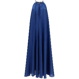 Blue Silk Cocktail Dress