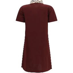 Bordeaux Cotton Casual Dress