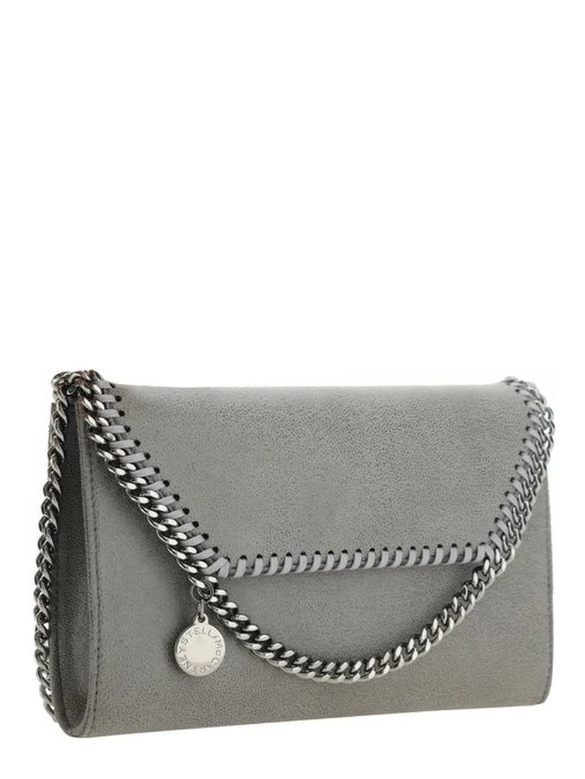 Gray Polyester Shoulder Bag