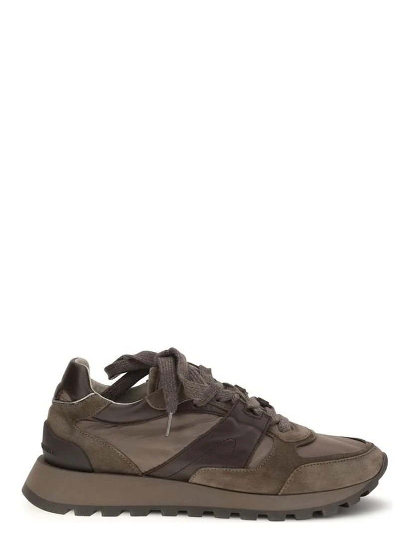 Brown Calf Leather Bos Taurus Athletic Sneakers