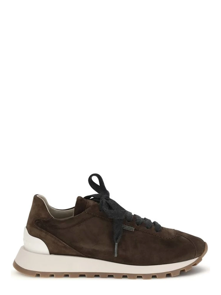 Brown Calf Leather Bos Taurus Athletic Sneakers