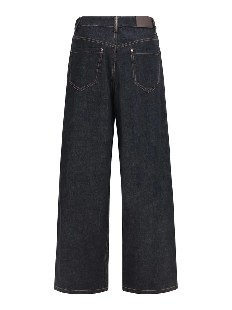 Blue Cotton Straight-Leg Jeans alternative